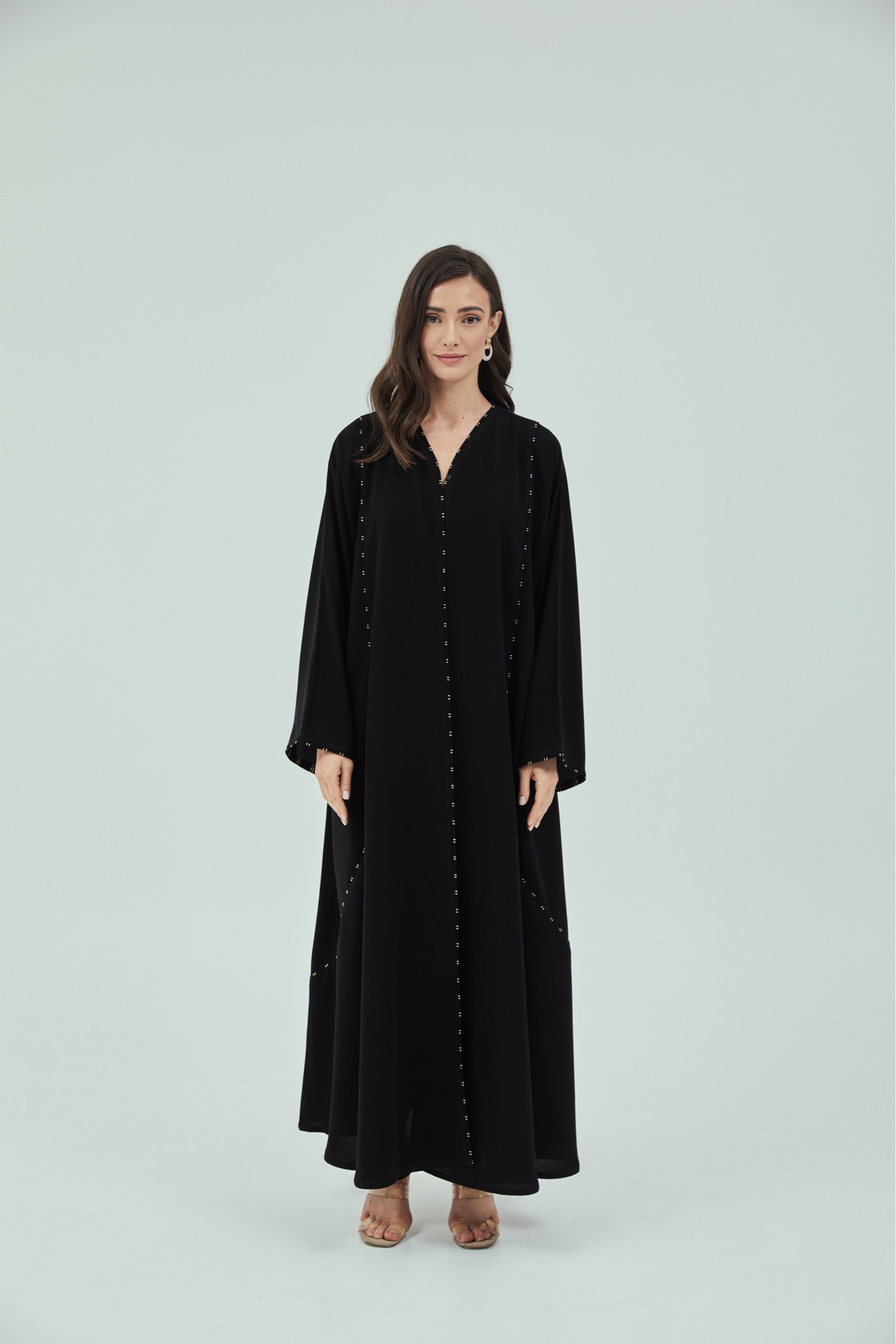 Plain Abaya with Zari