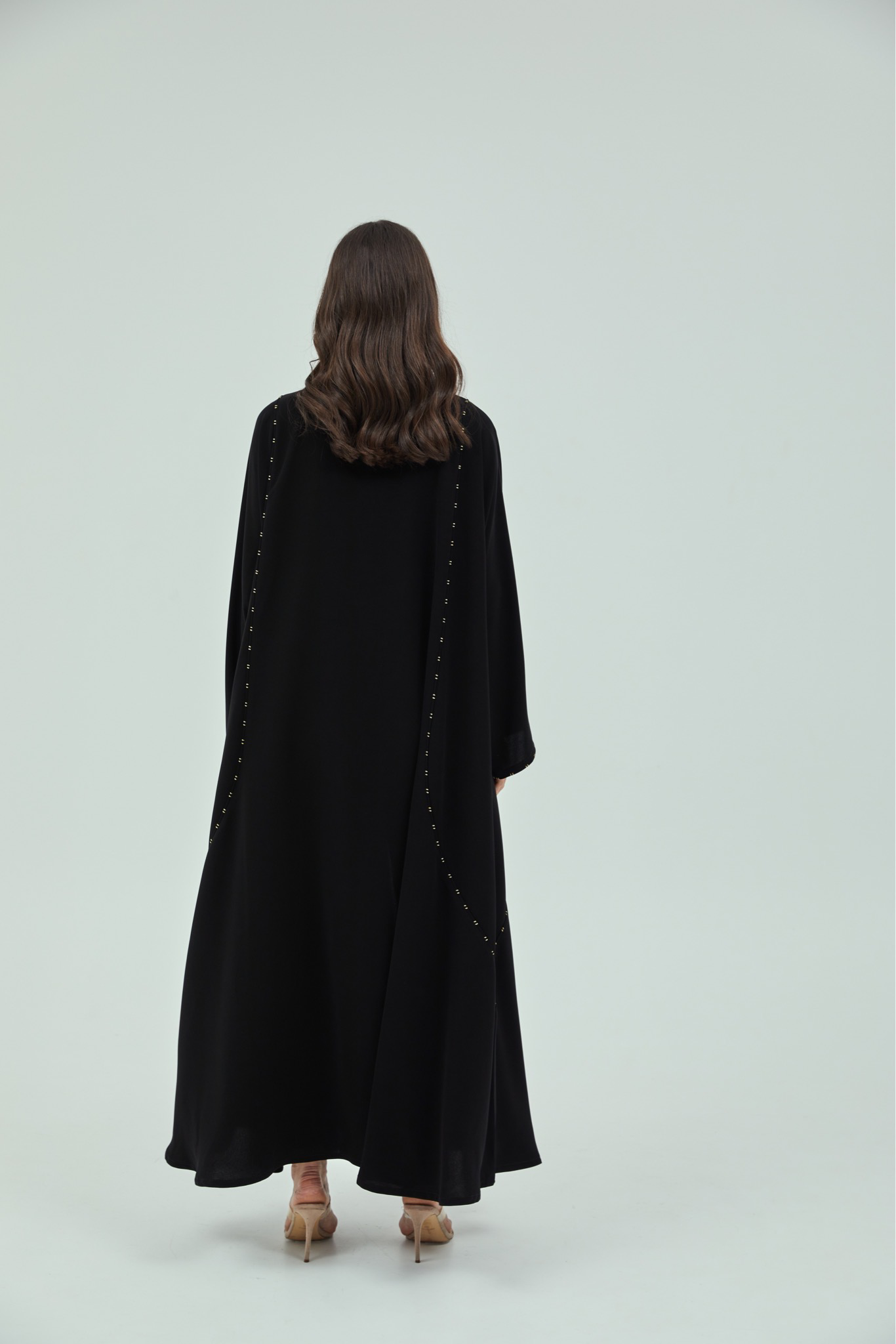 Plain Abaya with Zari