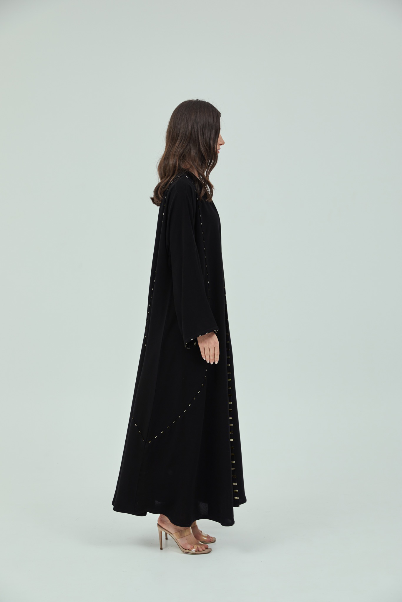 Plain Abaya with Zari
