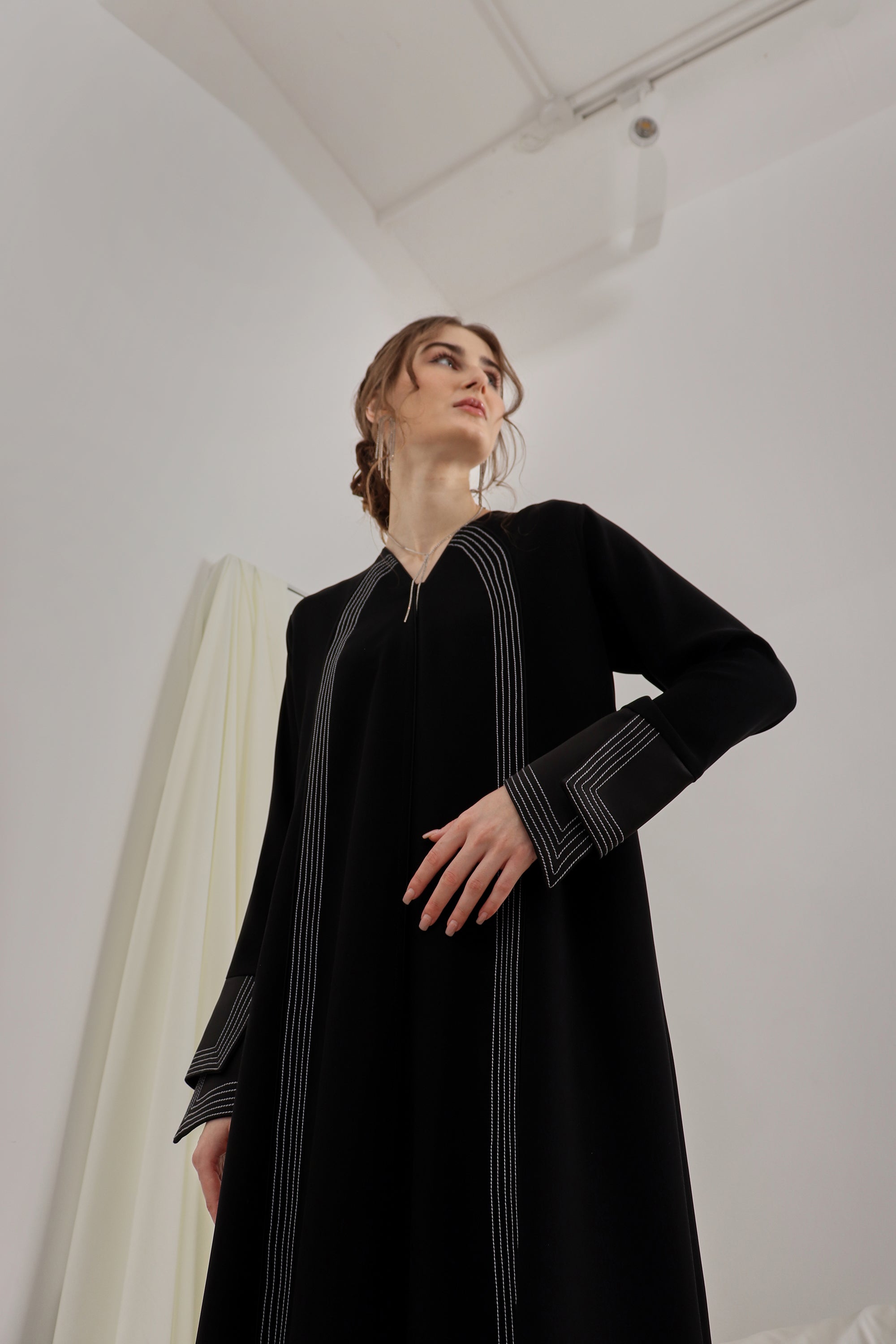 Abaya with Soft Thread Embroidery