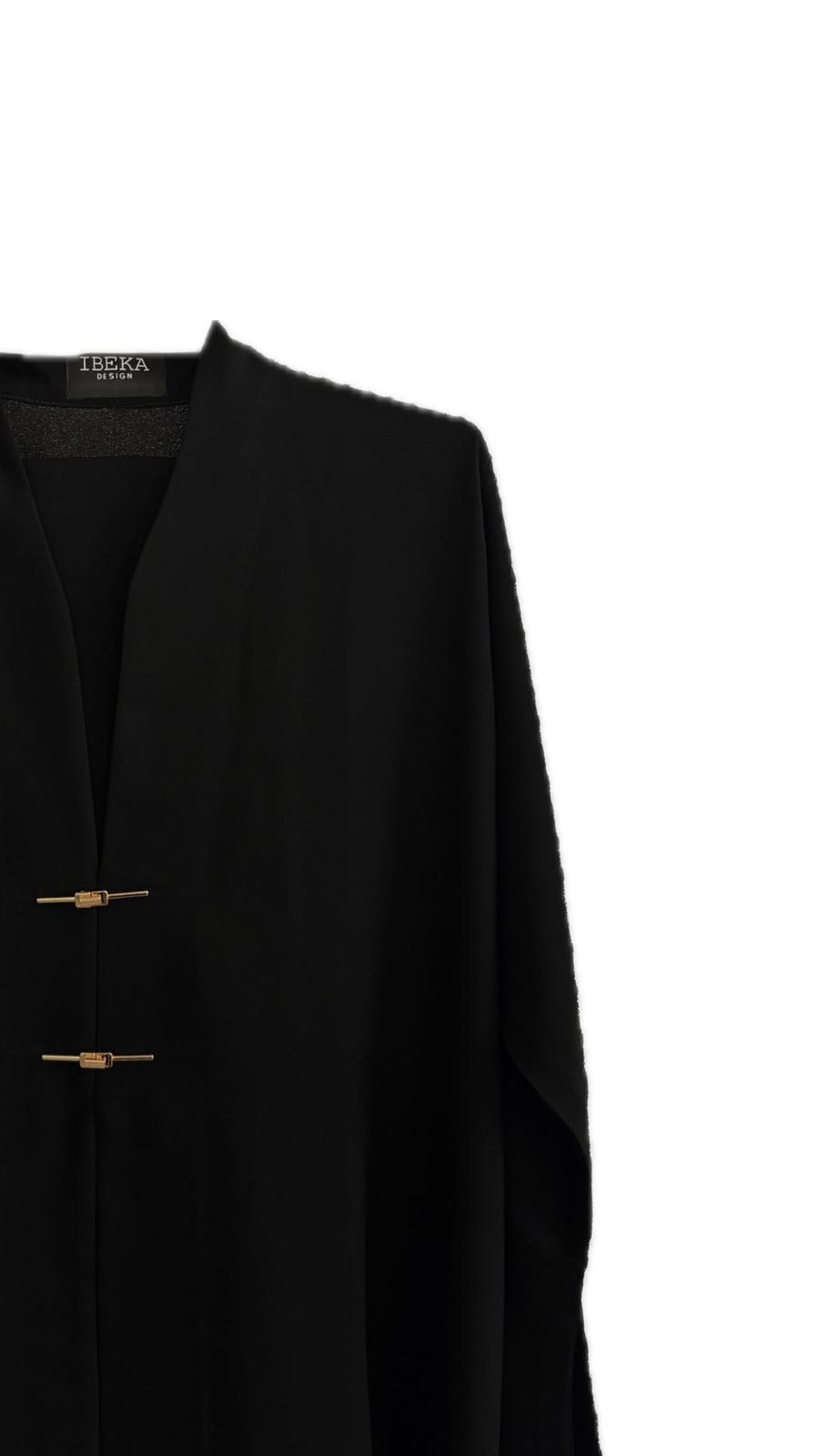 Gold Button Abaya