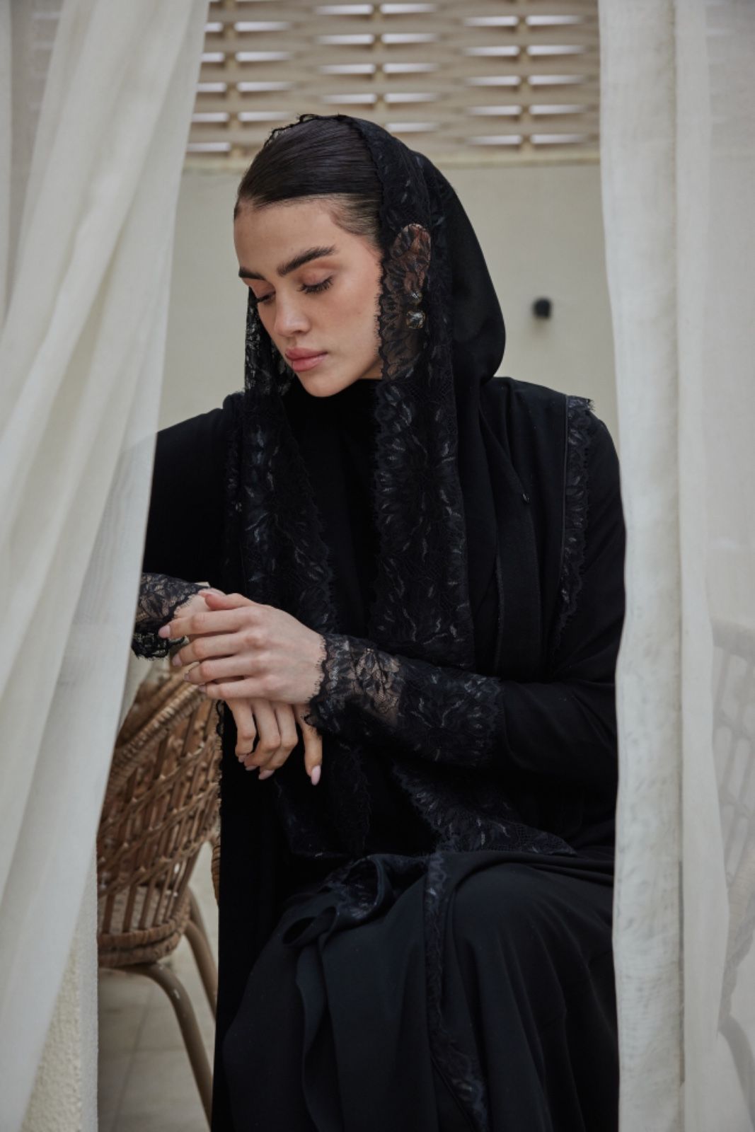 Chiffon double with lace
